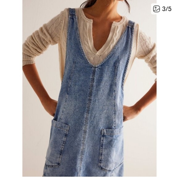 Free People Light Blue Denim Dress - Picture 3 of 4